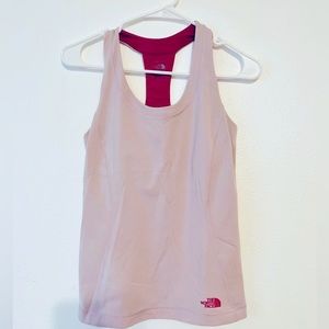 The North Face workout racer back tank top EUC, size M. Color Light purple pink.